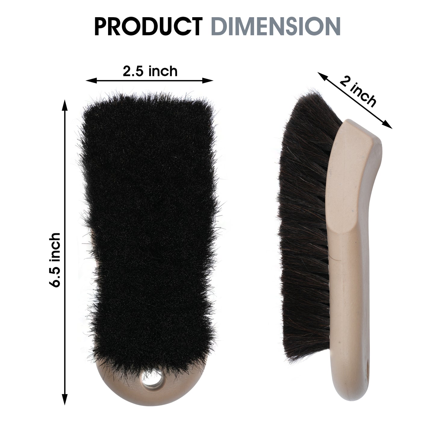 6" x 0.875" Horsehair Leather & Upholstery Brush