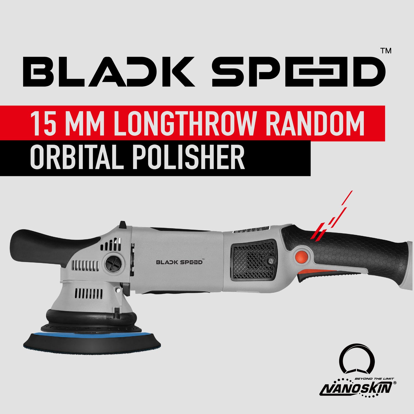 BLACK SPEED Long-Throw Random Orbital Polisher