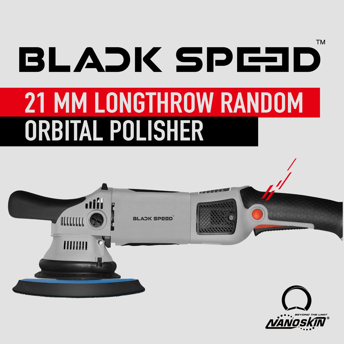 BLACK SPEED Long-Throw Random Orbital Polisher