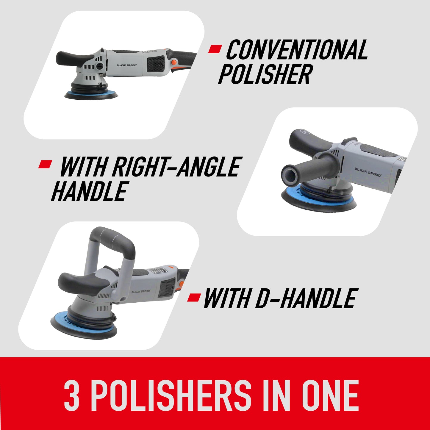 BLACK SPEED Long-Throw Random Orbital Polisher