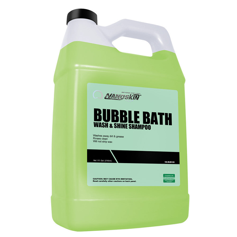 Nanoskin BUBBLE BATH Foaming Car Wash Shampoo - Works with Foam Cannon, Foam Gun, Bucket Washes, Car Soap for Pressure Washer | For Car, Truck, Motorcycle, RV & More | Green Apple Scented