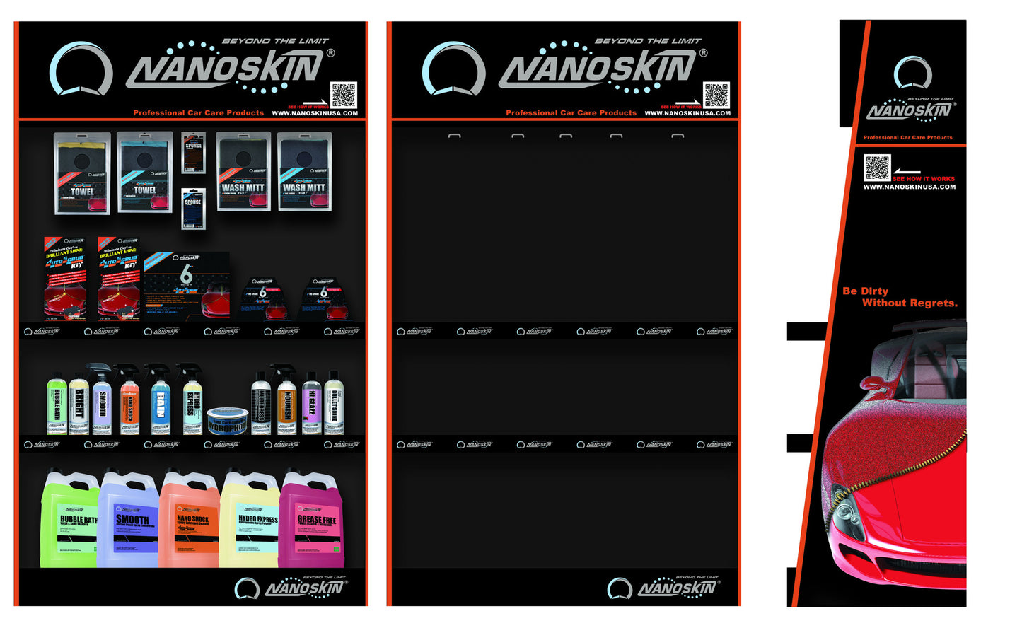 NANOSKIN Endcap Product Display W35.75" x H60" x D17.8"