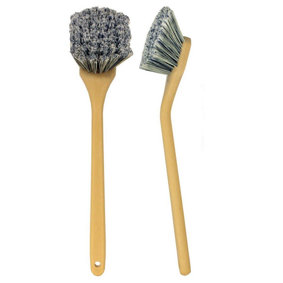 20" Angled Head Bristles Brush - Salt  & Pepper Polystyrene