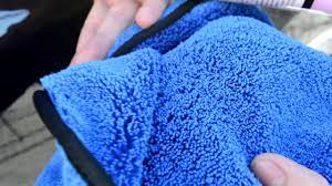 BLUE Super Ultra Plush Microfiber Towels w/ Black Piping 16"x 24" 500GSM (12 Pcs/ Pack)