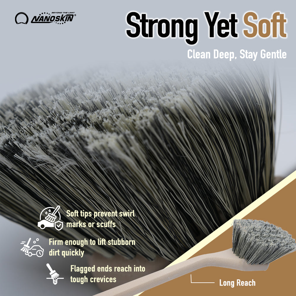 Professional 20 Inch Angled Brush with Salt & Pepper Polystyrene Bristles