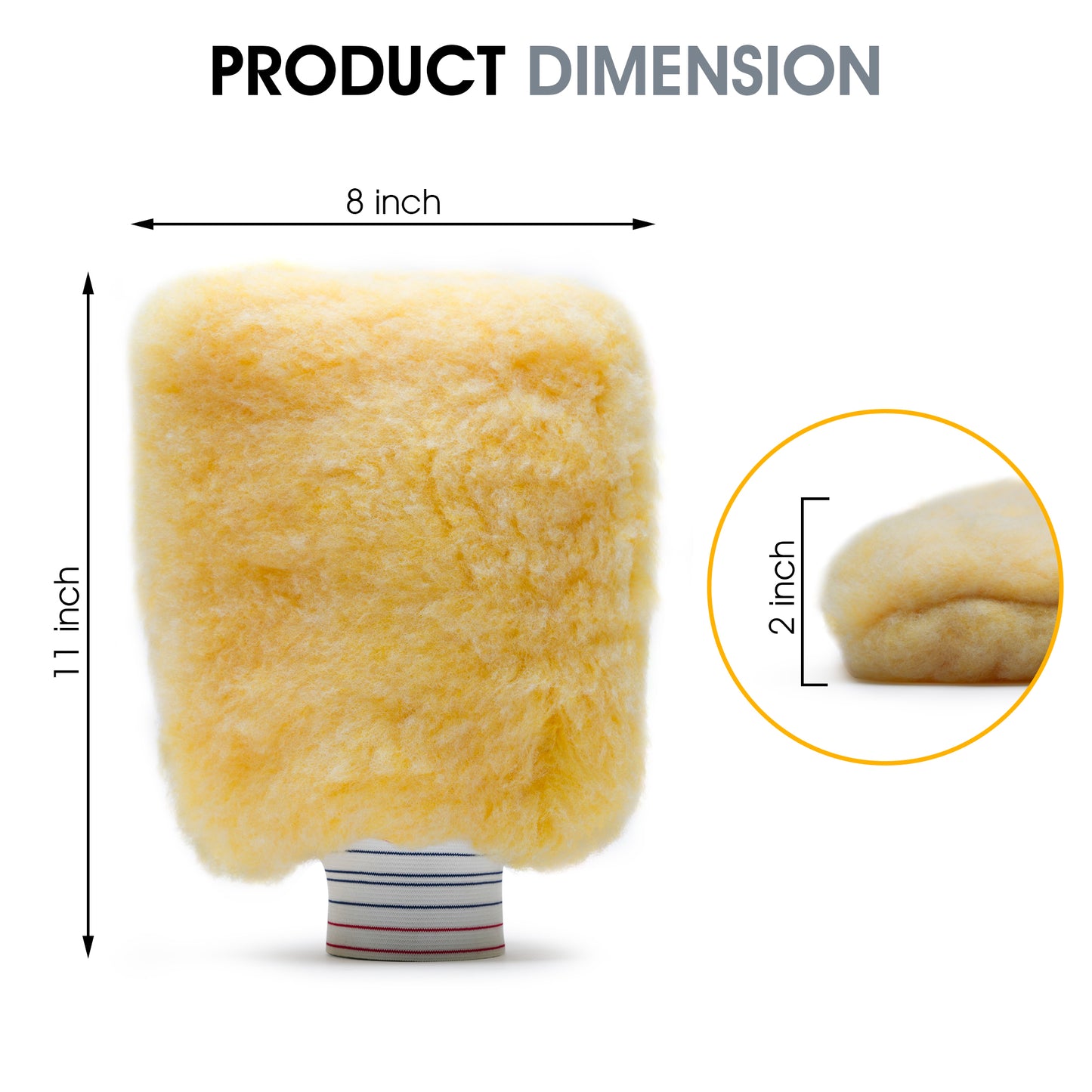 Spun Gold™ Professional Car Wash Mitt 2-Pack - Durable, Scratch-Resistant, 8" x 11"