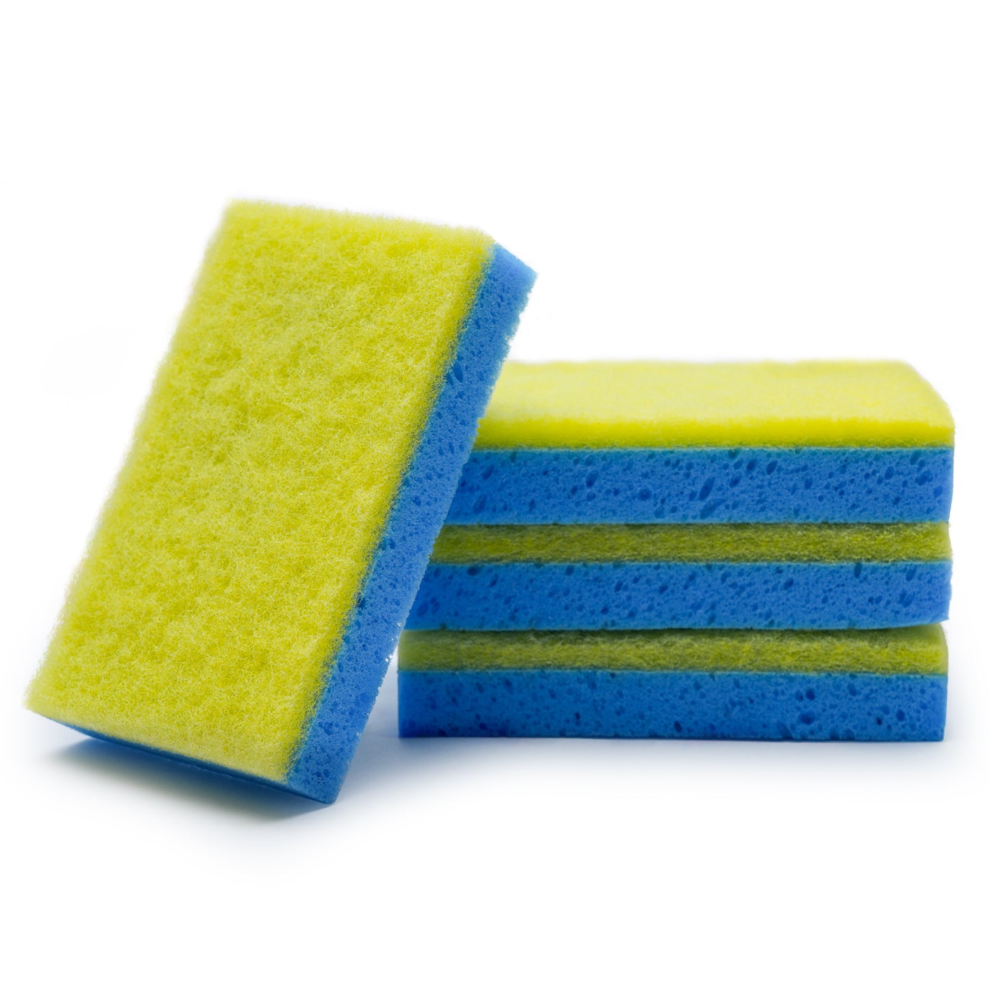 Scrub Away™ Plus Sponges, 4-Pack - 3" x 5" Non-Abrasive Dual-Sided Cleaning Tool