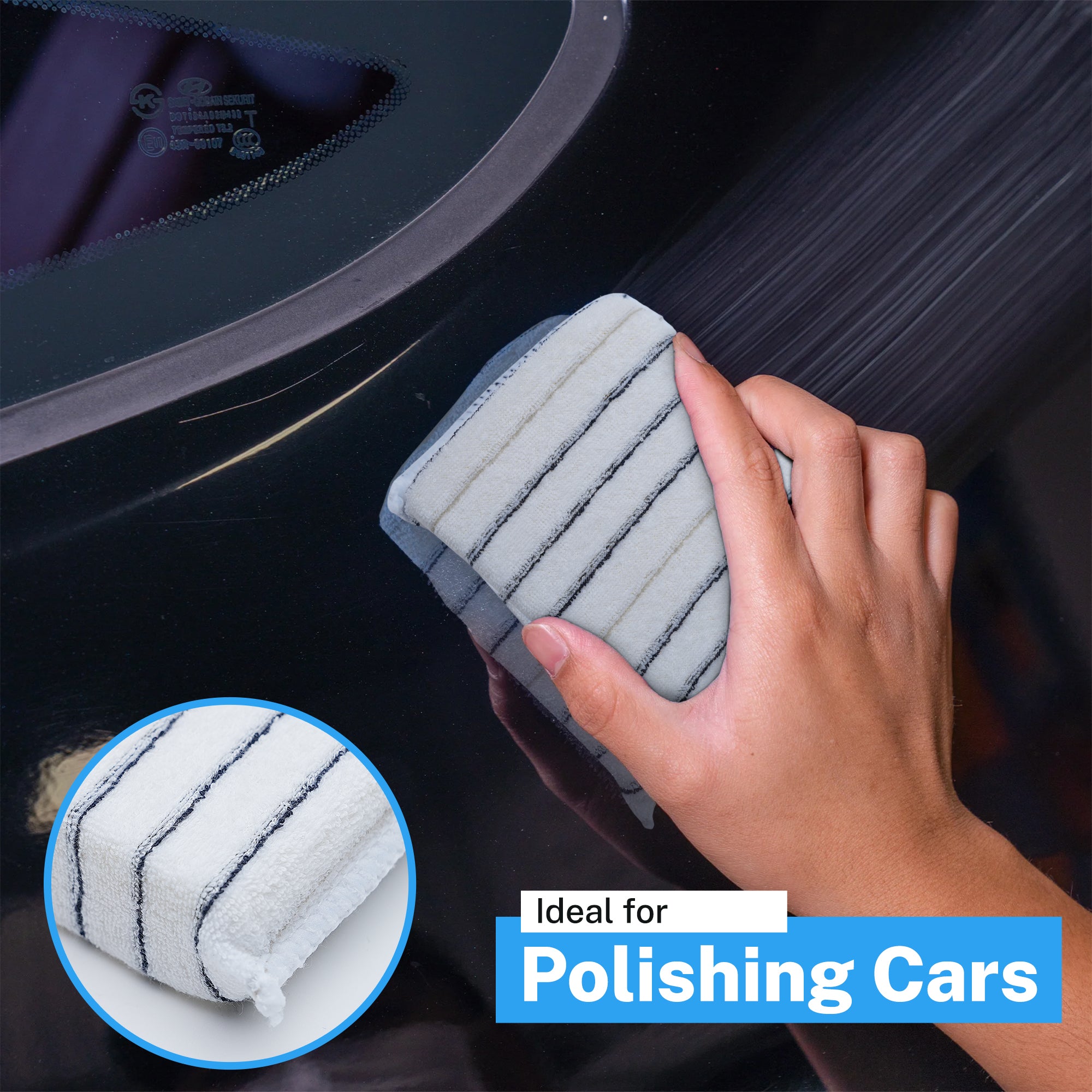 Large Terry Knit Wax & Polish Applicator Pads, 12-Pack - 6