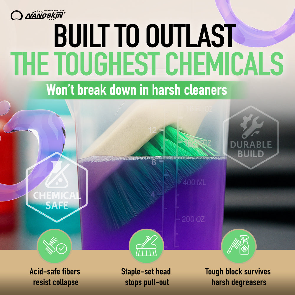 8.5" Flagged-Tips Green Polystyrene Bristles Brushes