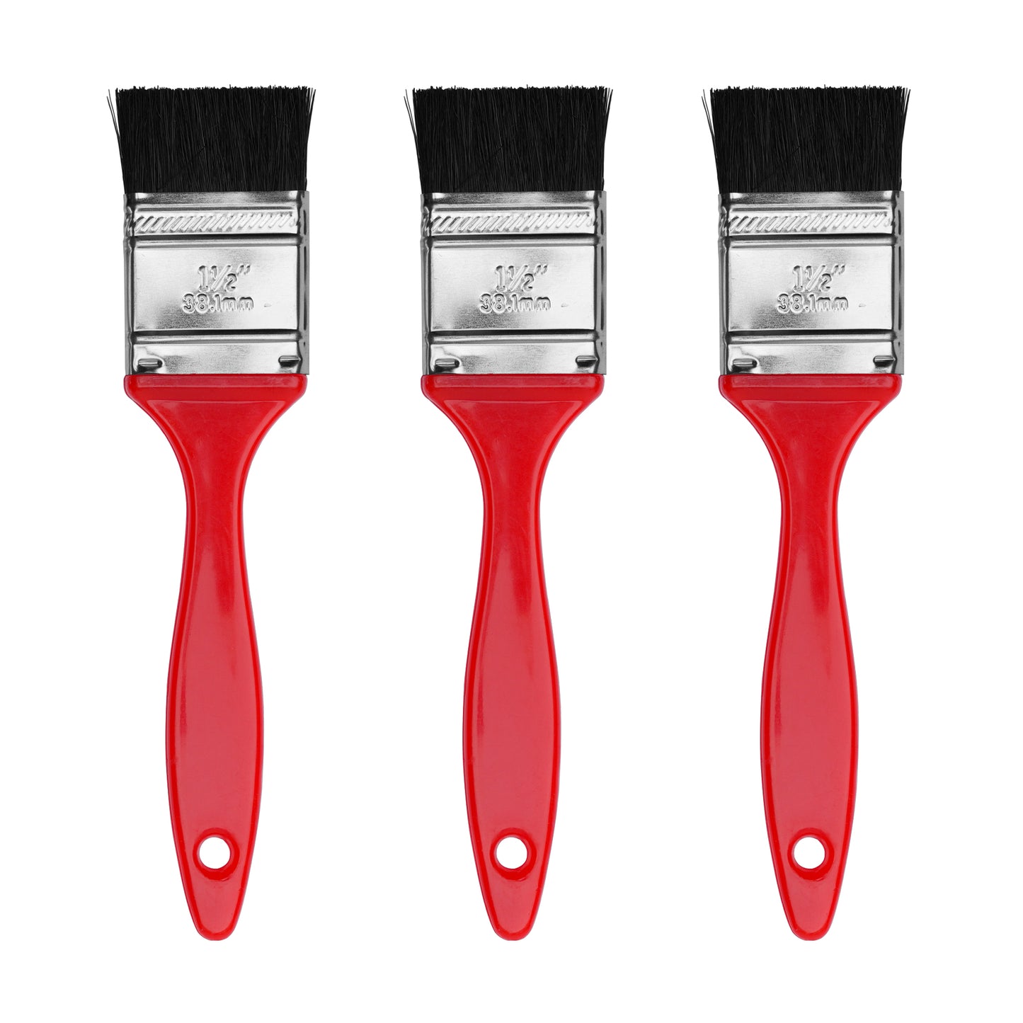 6.5-Inch Paint Style Detail Brush with 0.75-Inch Black China Bristles, 3-Pack