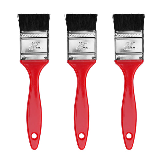 6.5-Inch Paint Style Detail Brush with 0.75-Inch Black China Bristles, 3-Pack