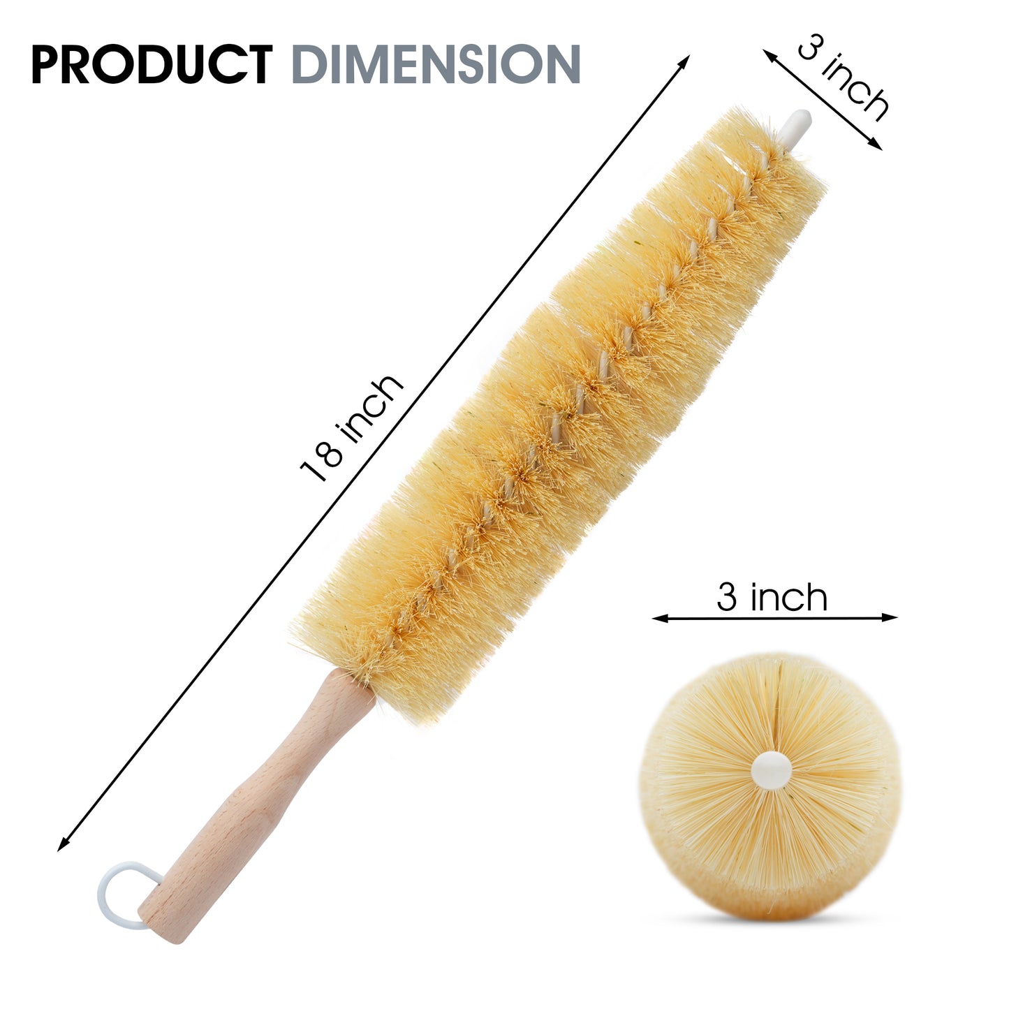 2-Pack Ultra-Efficient 17" Long Spoke, Wheel, and Engine Detailing Brushes with Rust Proof Plastic Coated Wire
