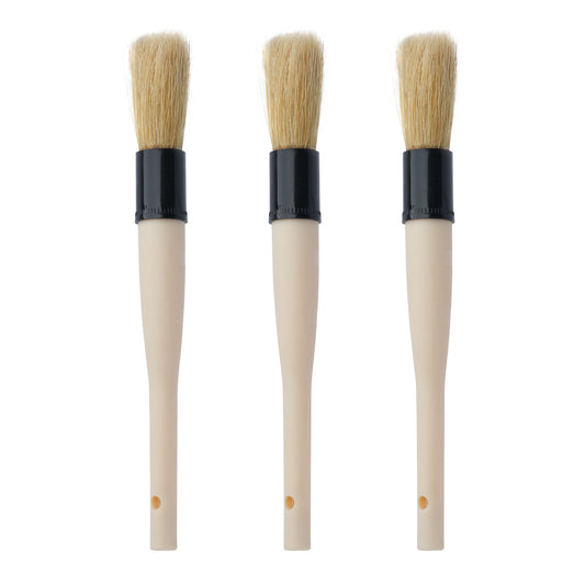 Boar Hair Vent and Dash Detailing Brushes, 3-Pack