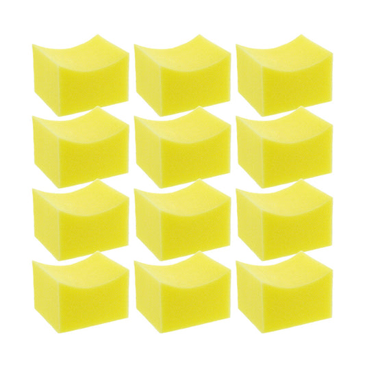 Yellow Foam Tire Dressing Applicators, 12-Pack - 2.375” x 3.625” x 3”