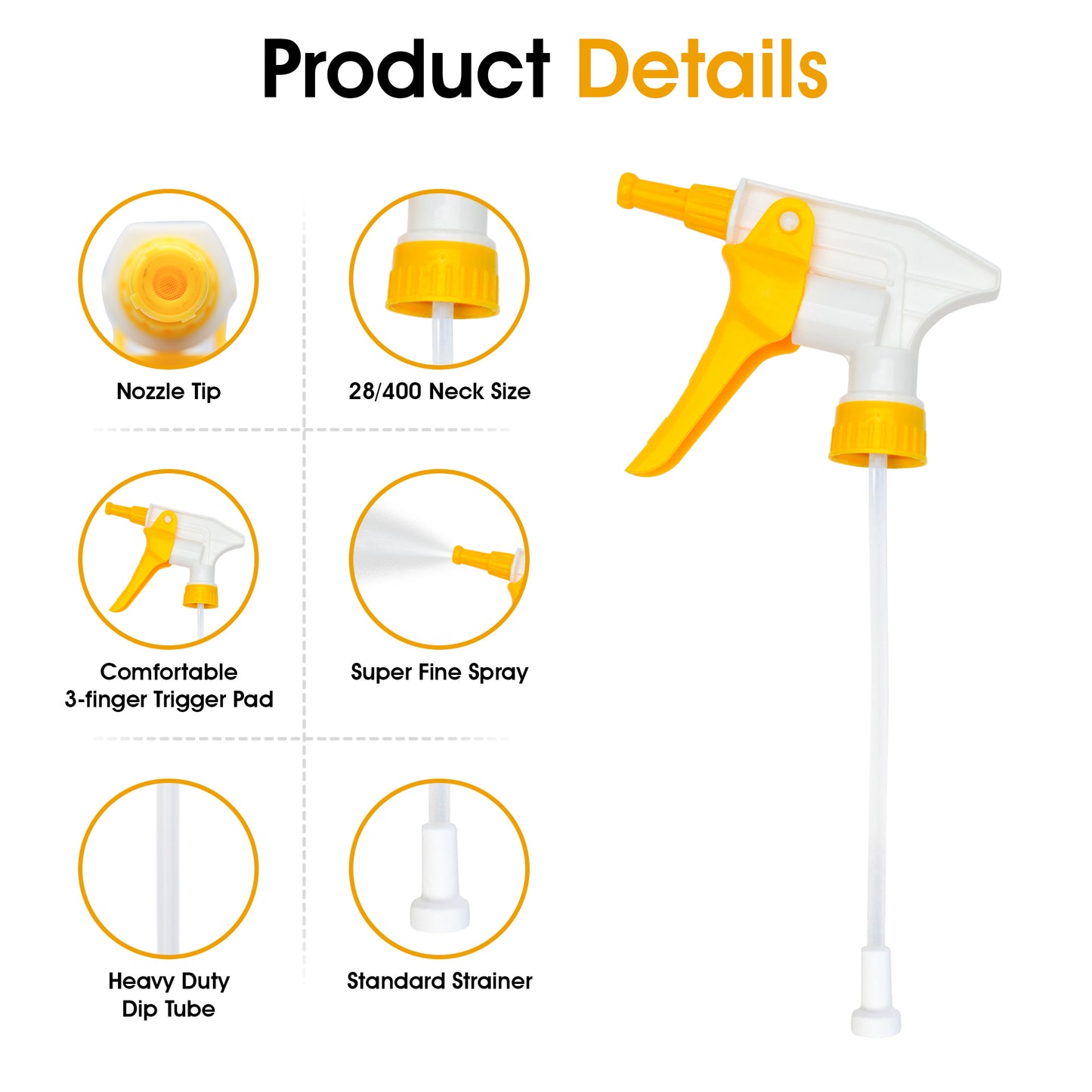 6-Pack Heavy-Duty Foamer Trigger Sprayer