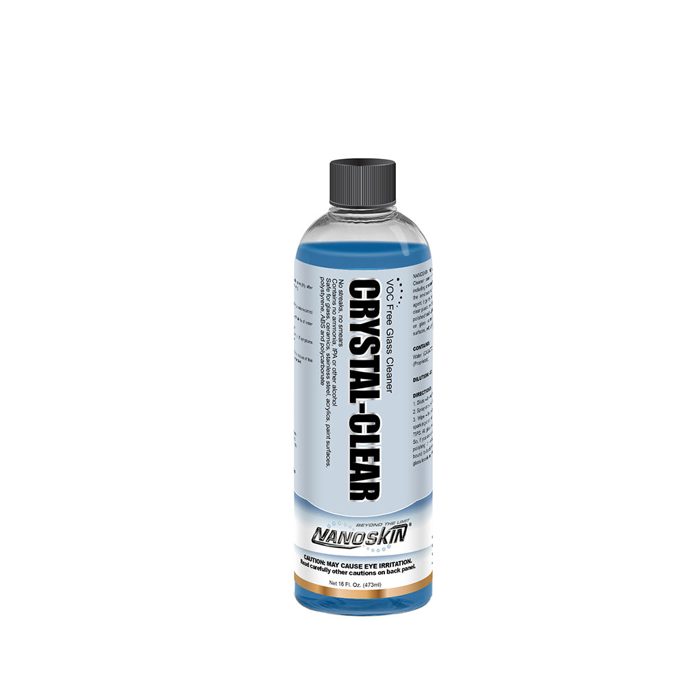 CRYSTAL-CLEAR VOC Free Glass Cleaner – NANOSKIN Car Care Products