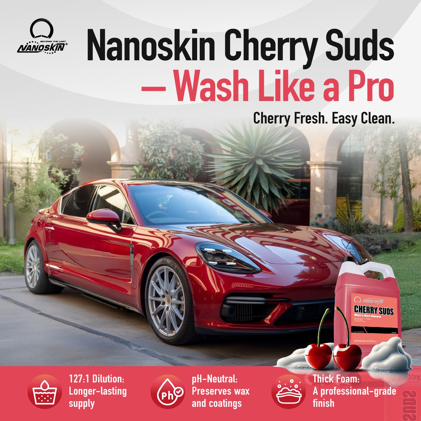 CHERRY SUDS Foaming Car Wash Shampoo