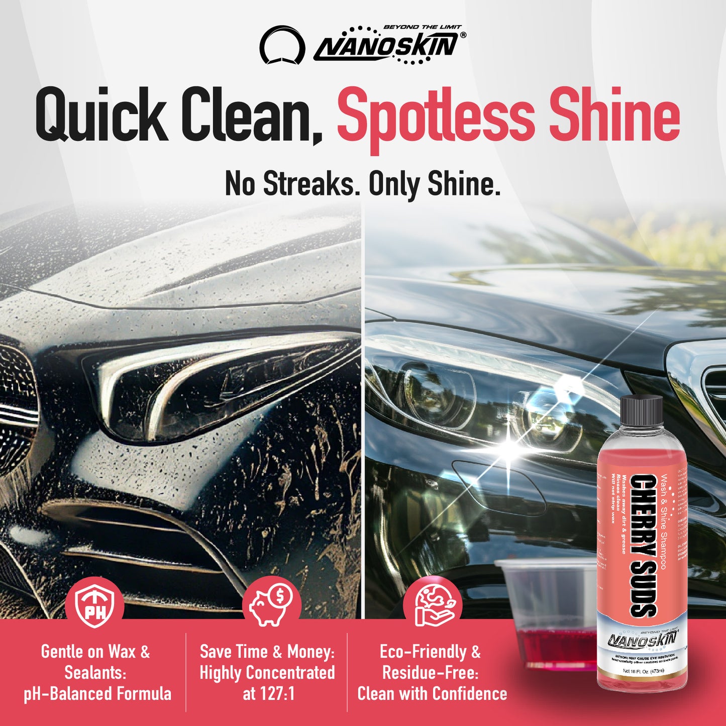 CHERRY SUDS Foaming Car Wash Shampoo