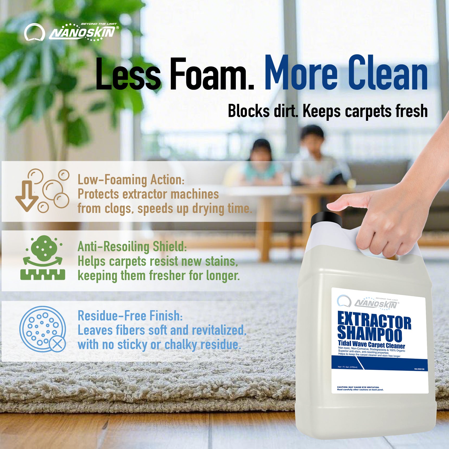 ナノケア EXTRACTOR SHAMPOO Low Foaming Carpet Cleaner – NANOSKIN Car Care