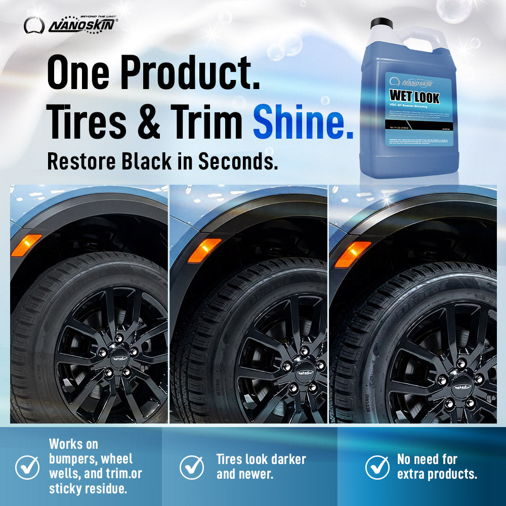 WET LOOK VOC Tire Dressing - Solvent Based NANOSKIN Car Care Products WET LOOK VOC Tire Dressing - Solvent Based NANOSKIN Car Care Products
