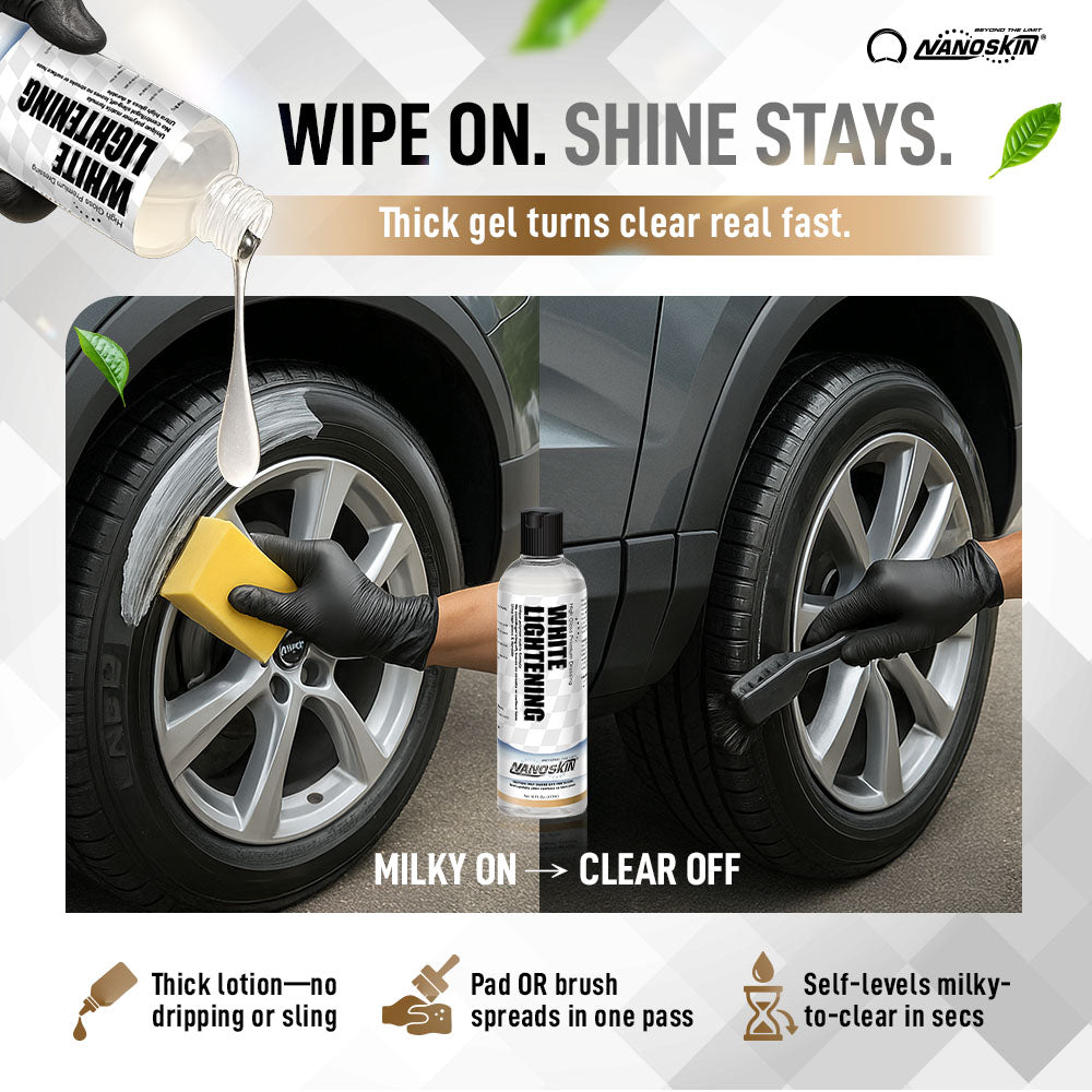 WHITE LIGHTENING High Gloss Premium Dressing – NANOSKIN Car Care