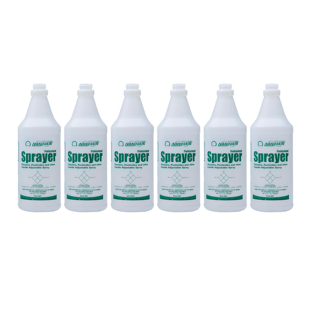 6-Pack of HDPE Natural Plastic Spray Bottles with Molded-in Graduations