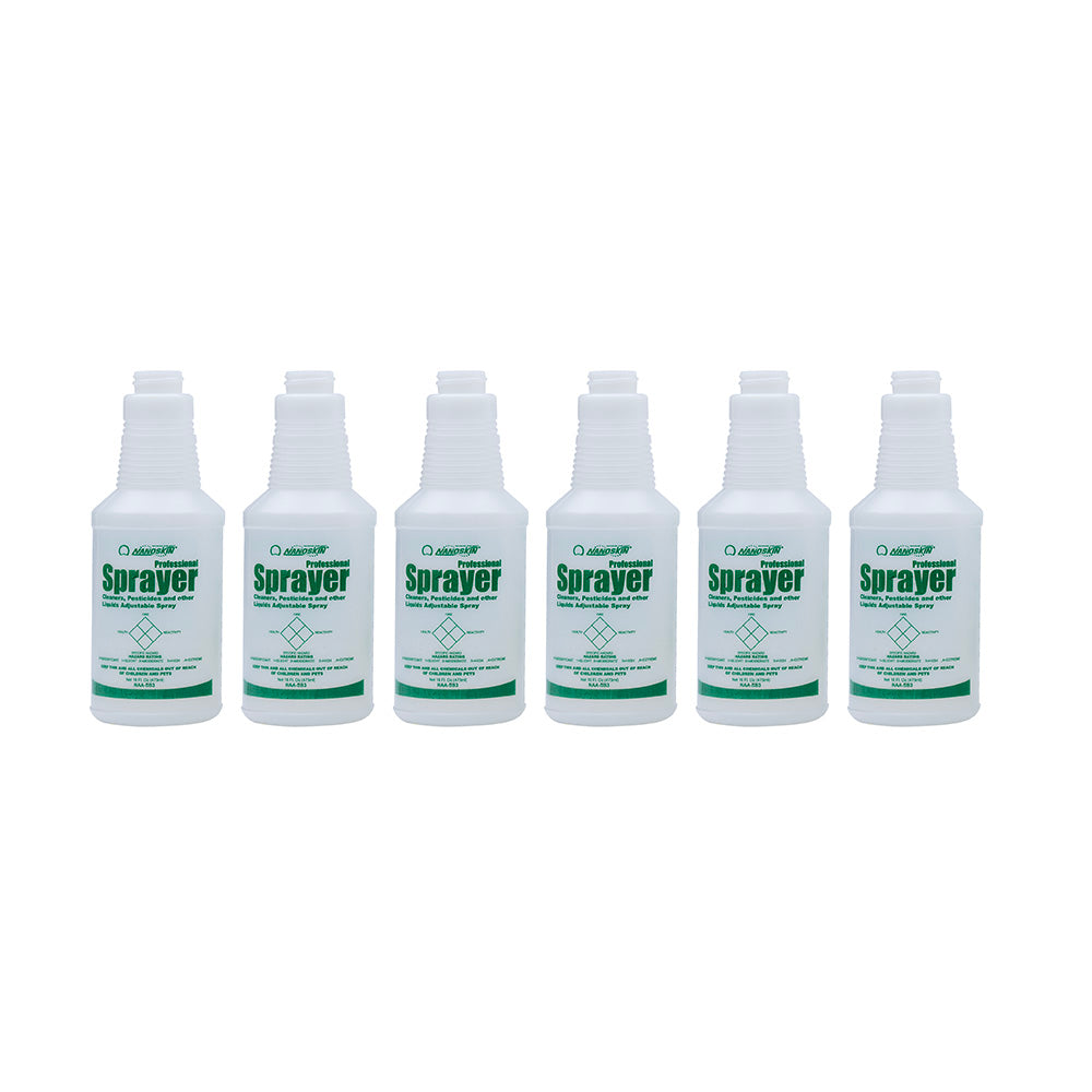6-Pack of HDPE Natural Plastic Spray Bottles with Molded-in Graduations