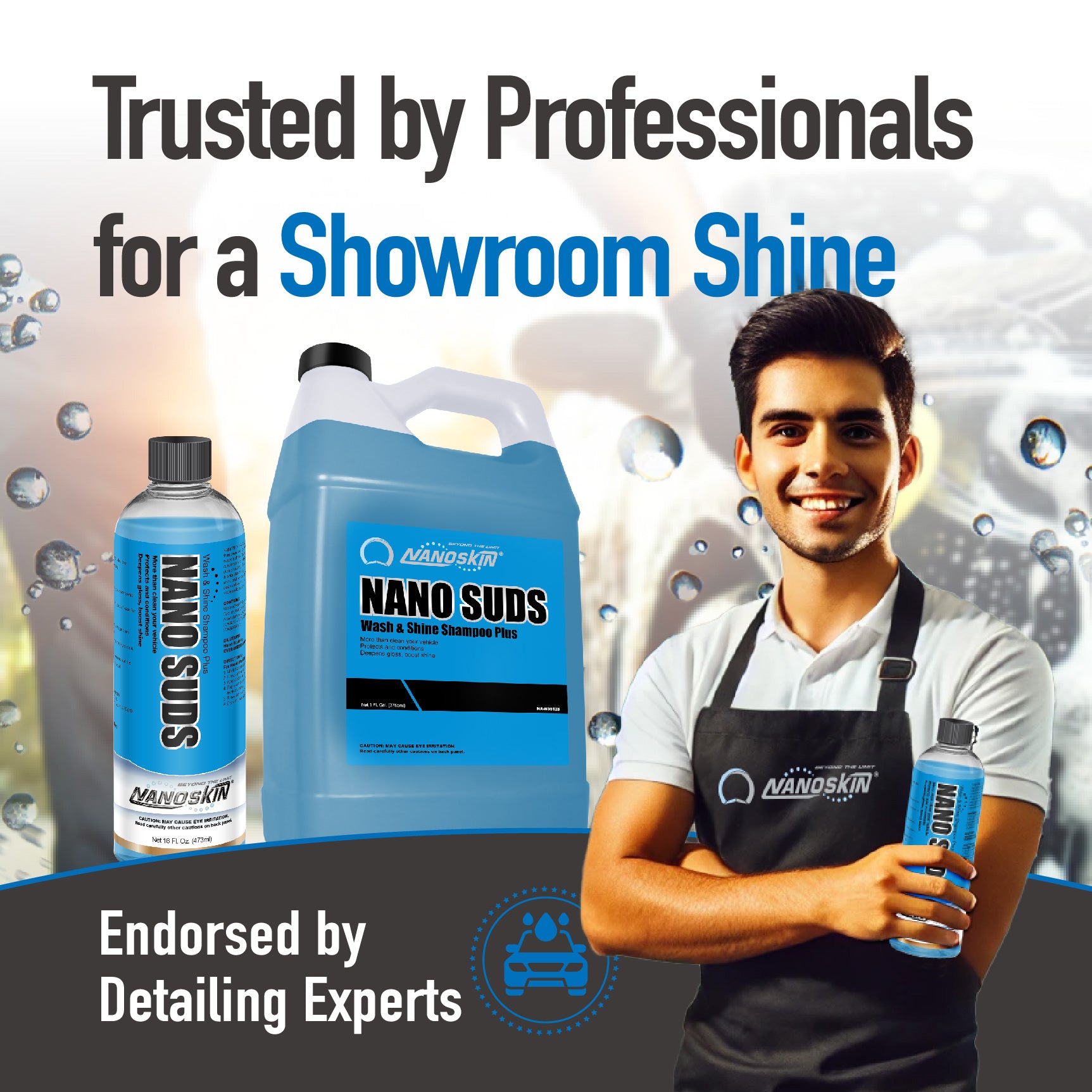 NANO SUDS Wash & Shine Shampoo Plus 199:1 – NANOSKIN Car Care Products
