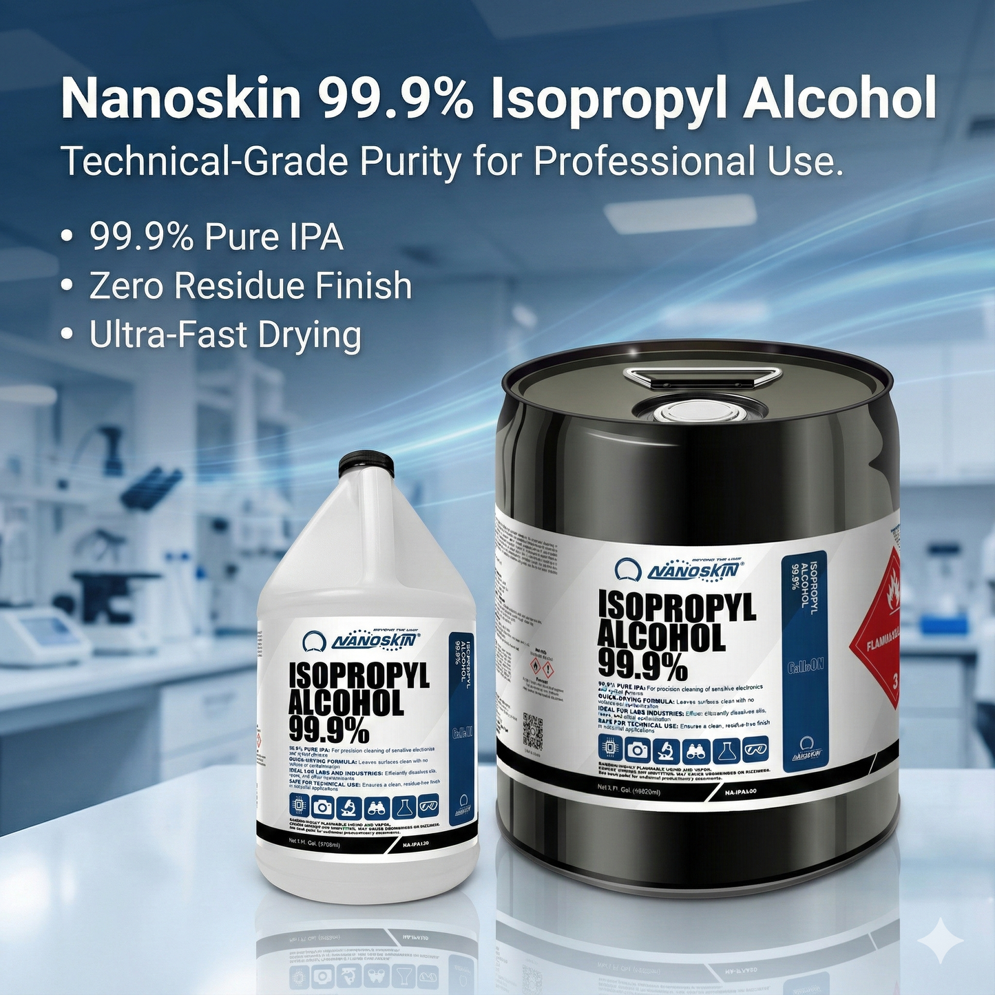 99.9% Isopropyl Alcohol High-Purity IPA 5 Gallon