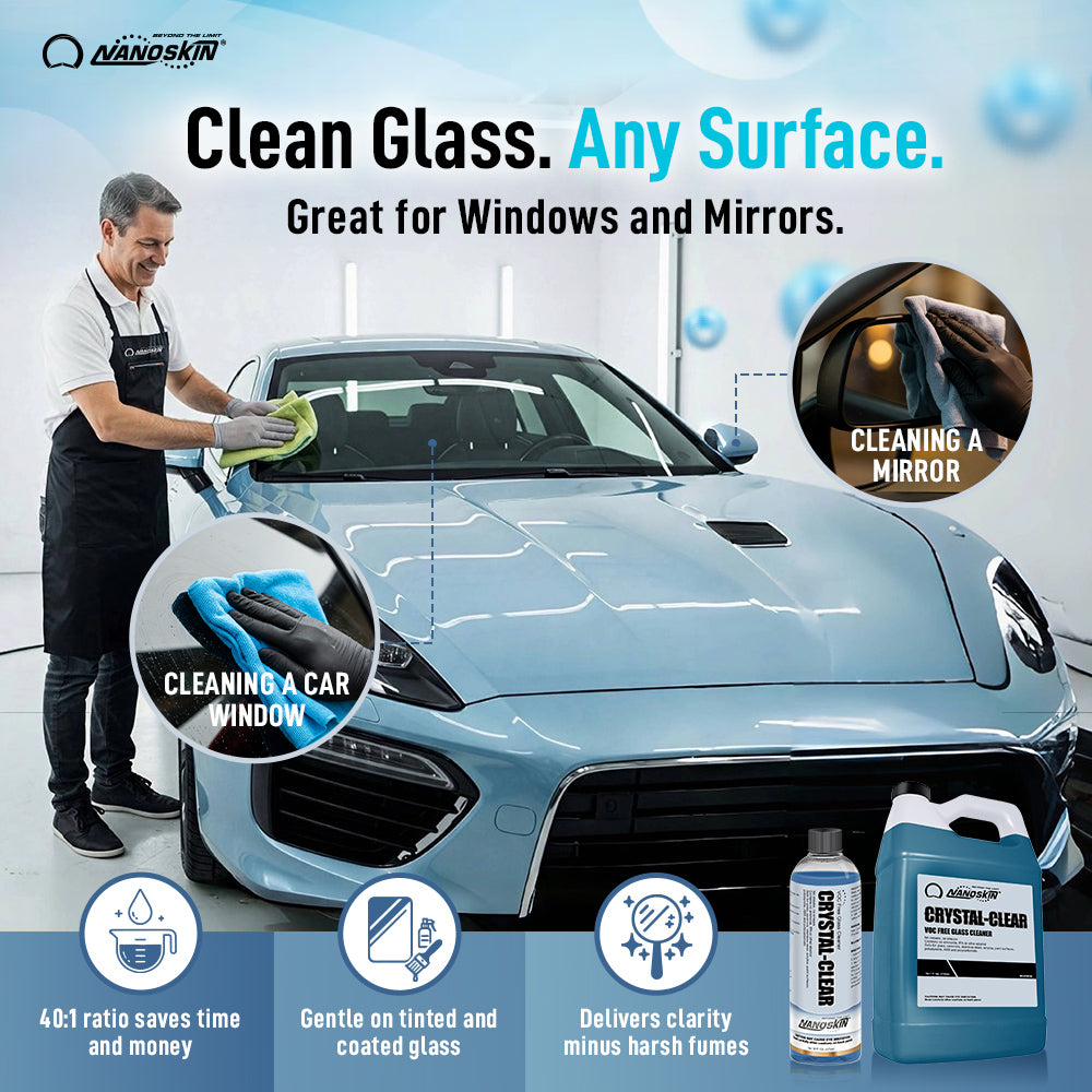 CRYSTAL-CLEAR VOC Free Glass Cleaner NANOSKIN Car Care Products CRYSTAL-CLEAR VOC Free Glass Cleaner NANOSKIN Car Care Products