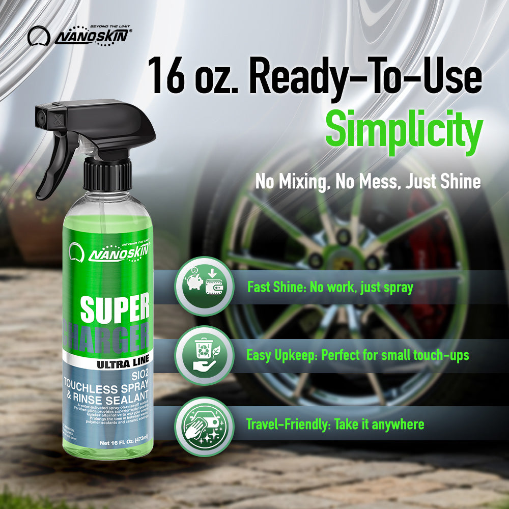 SUPER-CHARGER SiO2 Touchless Spray & Rinse Sealant RTU / 100:1