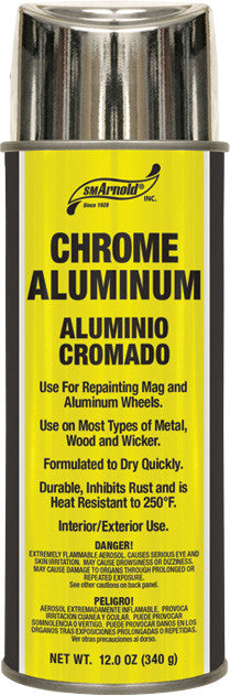 SM Arnold AEROSOL 12 OZ CHROME ALUMINUM LACQUAR