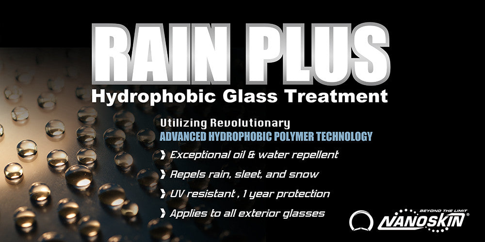 RAIN PLUS Hydrophobic Glass Treatment
