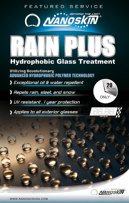 RAIN PLUS Hydrophobic Glass Treatment