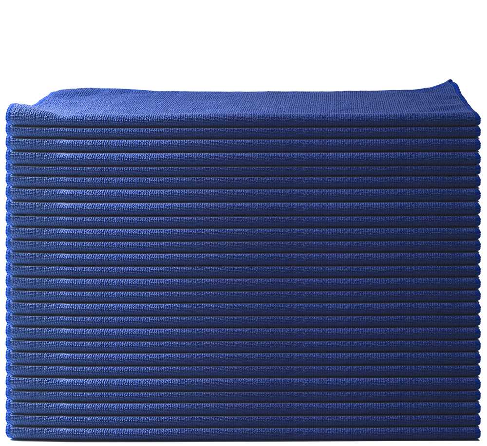 NANOSKIN 16" x 16" All Purpose Microfiber Towel 36 Pack - BLUE