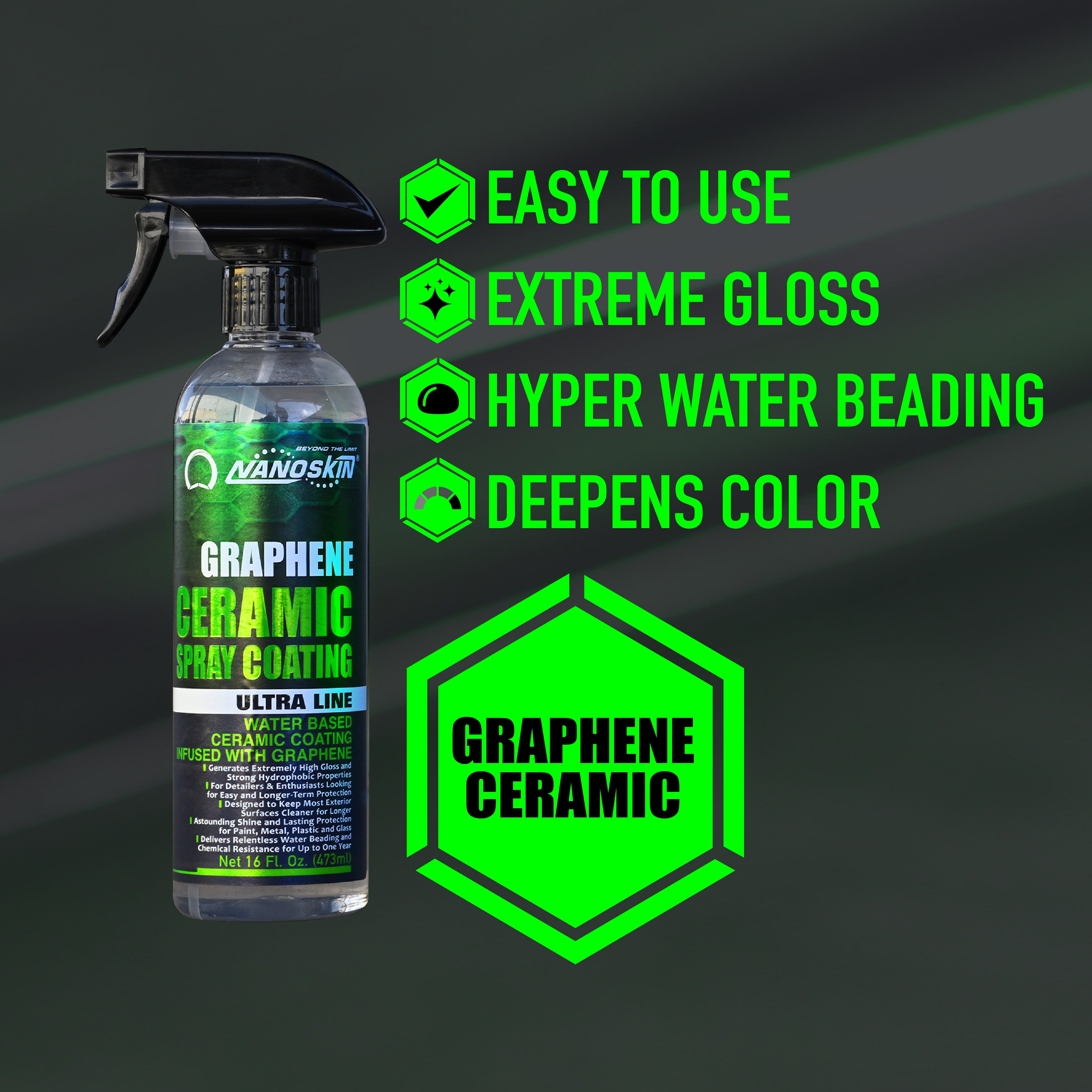 Graphene Ceramic Spray Coating – NANOSKIN Car Care Products