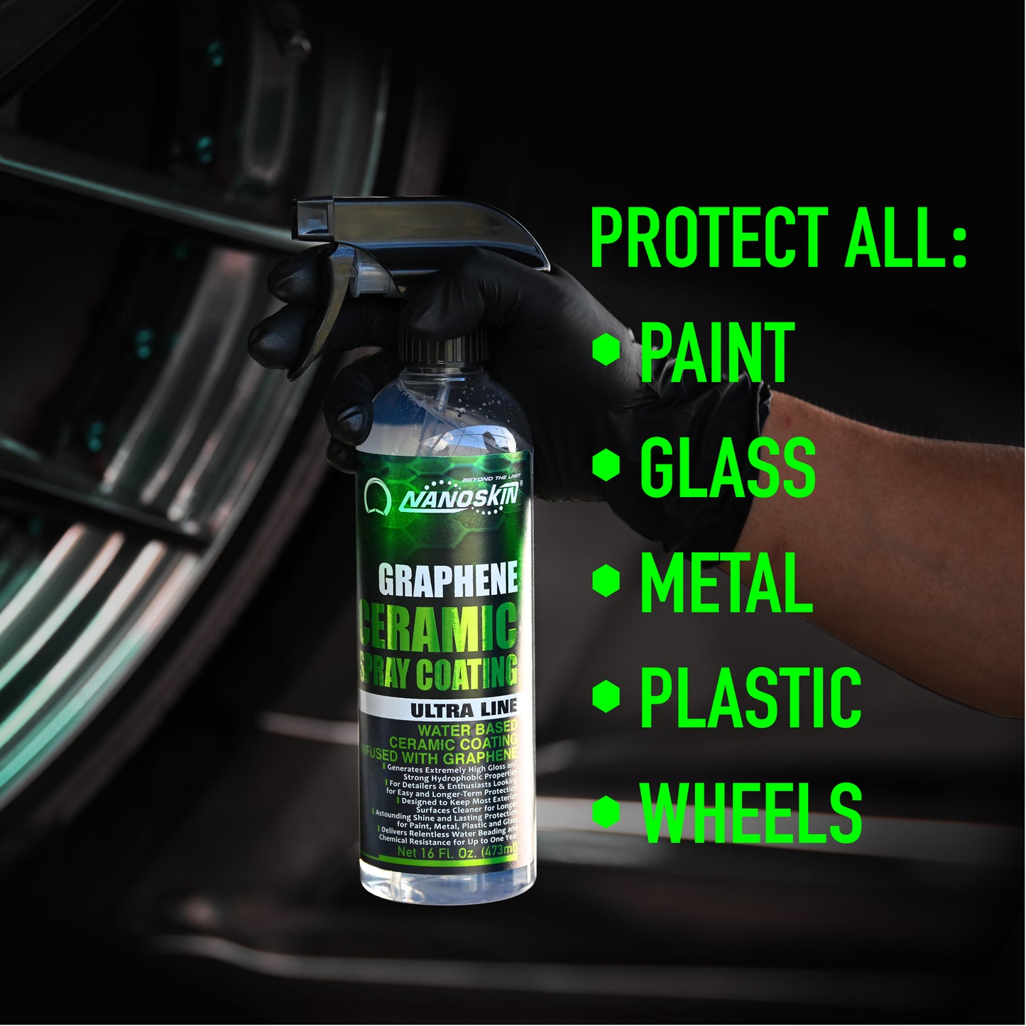 NanoSkin Graphene Ceramic Spray Coating - 16 oz - Detailed Image