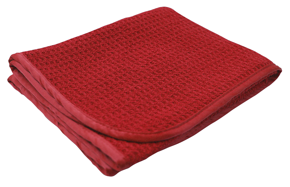 RED Waffle Wave Microfiber Waffle Towel 16" x 24" (12 Pcs/Pack)