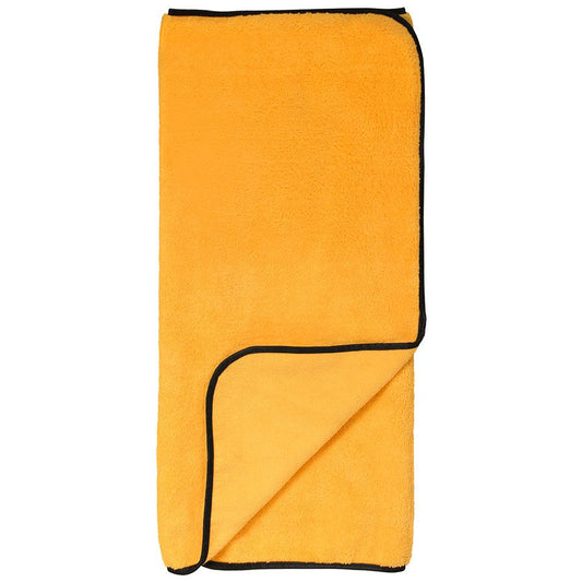 Xtra Large YELLOW Power Shine Microfiber Towels w/ Black Piping 24" x 36" (12 Pcs/Pack)